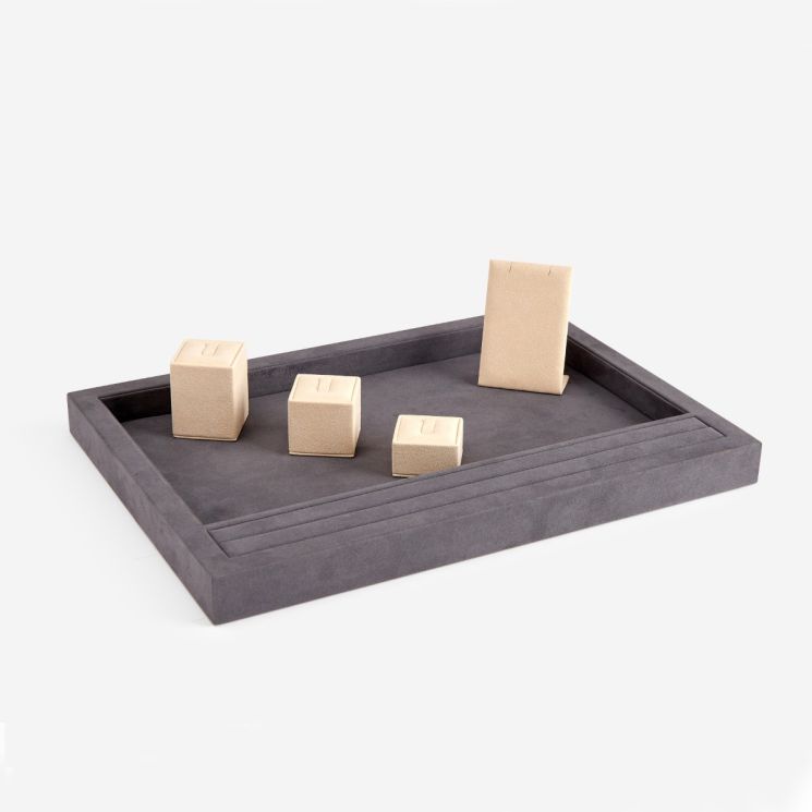Pickpiff Jewelry Stand Wood Tray Metal Rods Ring Holder Pickpiff ...