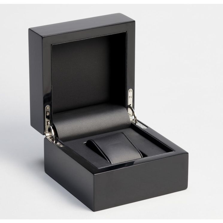 Piano Black Glossy Small Watch Box with Professional Watch Insert - J32W